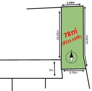 久留米市荒木町藤田土地の間取り画像