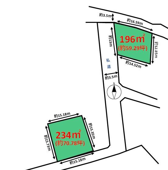 糸島市川付字荒毛土地の間取り画像