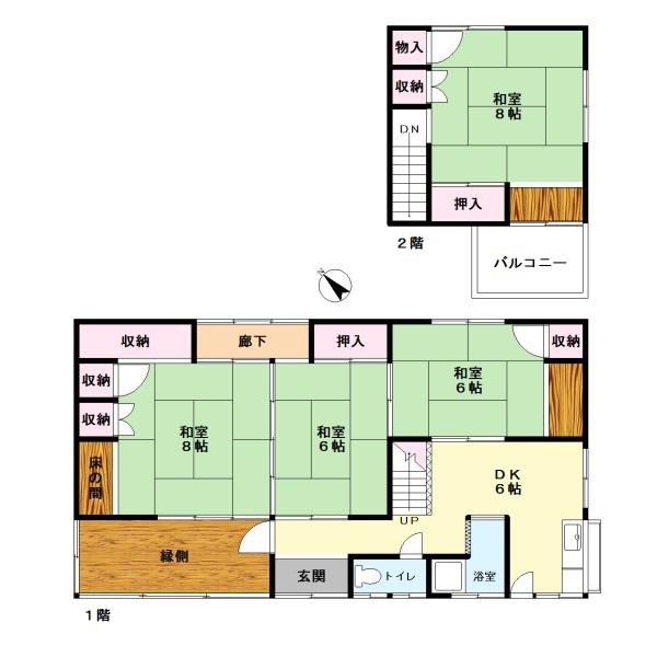 福岡市博多区那珂1丁目戸建の間取り画像