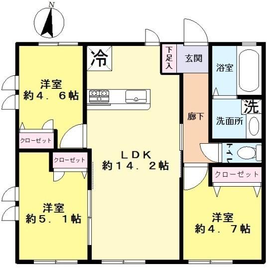 エスポワール大濠西の間取り画像
