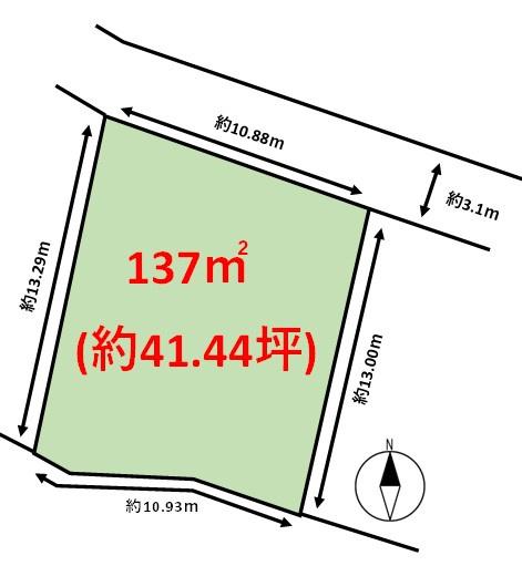 糸島市飯原字鶴ヶ坂土地の間取り画像