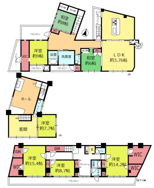 福岡市城南区田島３丁目戸建の間取り画像