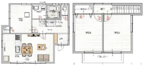 福岡市内野5丁目戸建の間取り画像