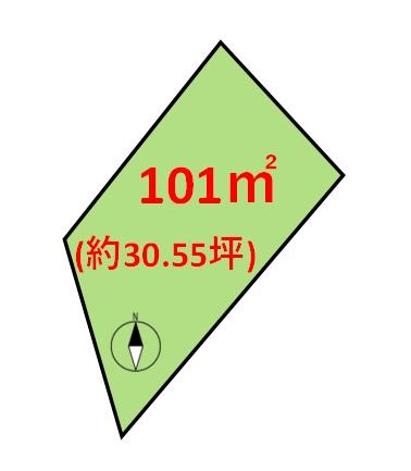 糸島市有田字上鑵子土地の間取り画像