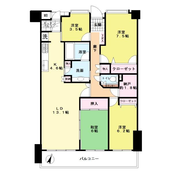 ピアセント長住南の間取り画像
