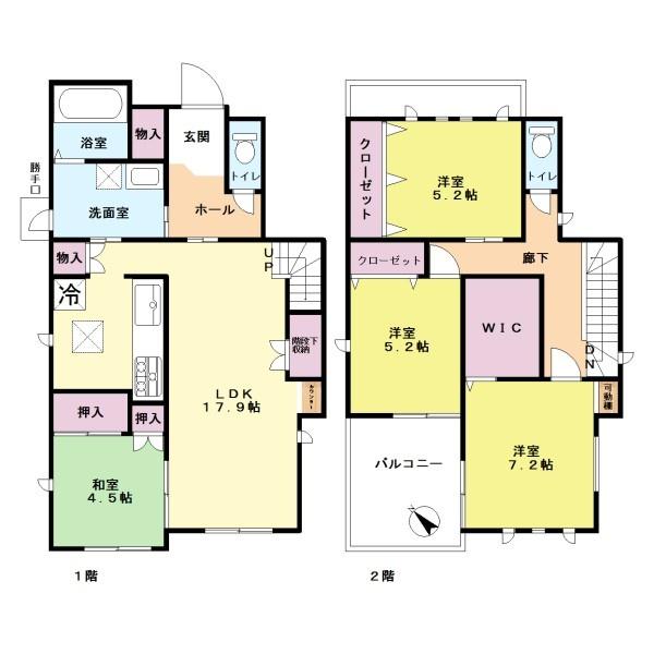 福岡市西区野方４丁目　７号地　戸建の間取り画像