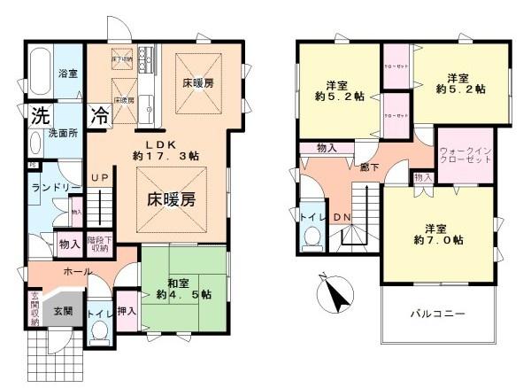 福岡市西区野方４丁目　５号地　戸建の間取り画像