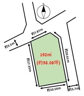 宗像市池田土地の間取り画像