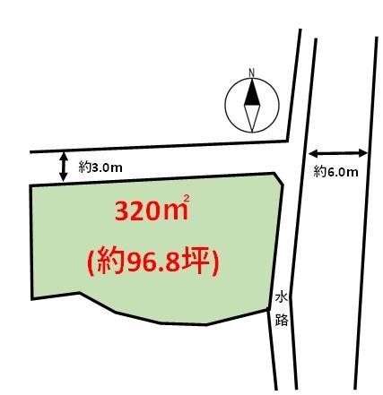 糸島市三雲土地の間取り画像