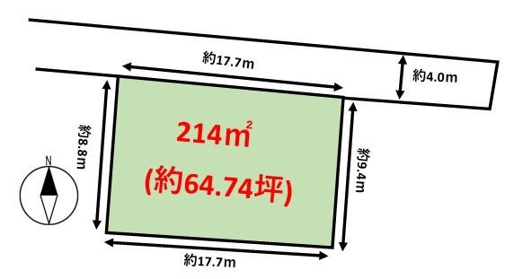 福津市上西郷字タケヲ土地の間取り画像