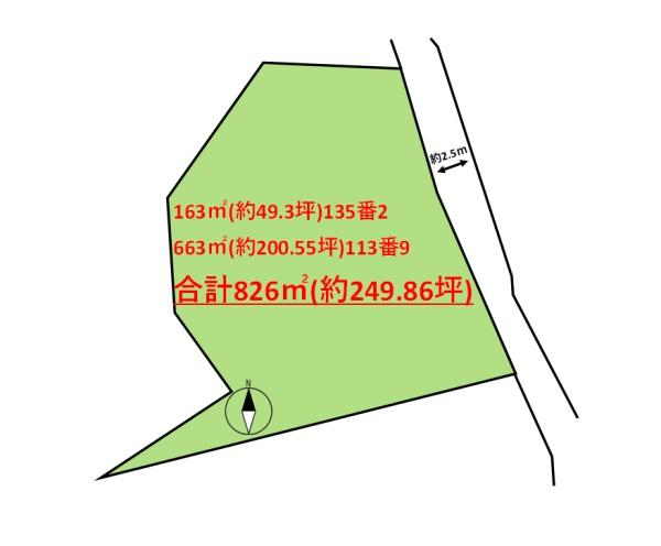 糸島市川付字荒平土地の間取り画像