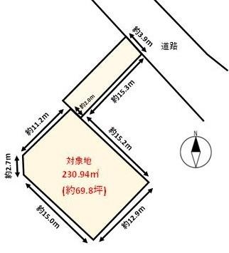 福岡県中間市土手ノ内三丁目土地の間取り画像