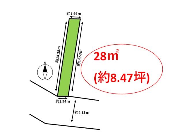 福岡県小郡市三沢土地の間取り画像
