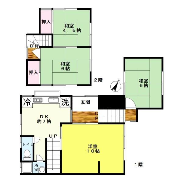 早良区西入部2丁目　貸家の間取り画像