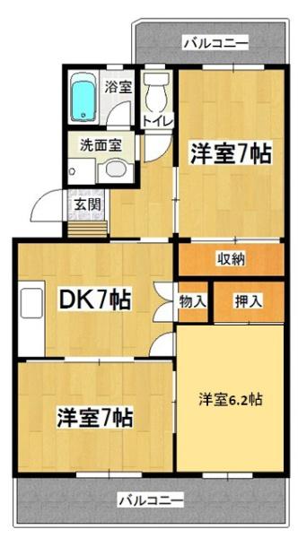 シティハイツ樋井川の間取り画像