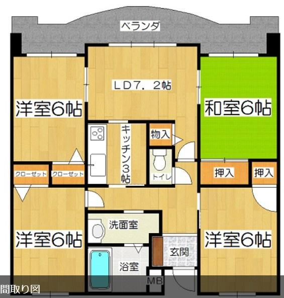 タフィーマンションの間取り画像
