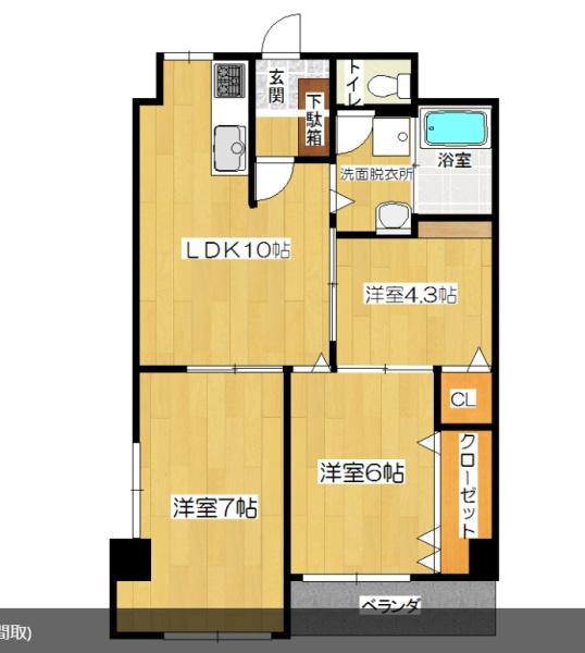 第一堤ハイツの間取り画像