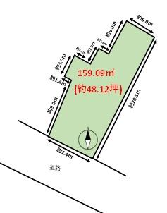 朝倉市甘木七日町貸地の間取り画像