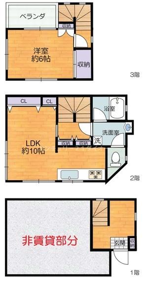 K3貸家の間取り画像