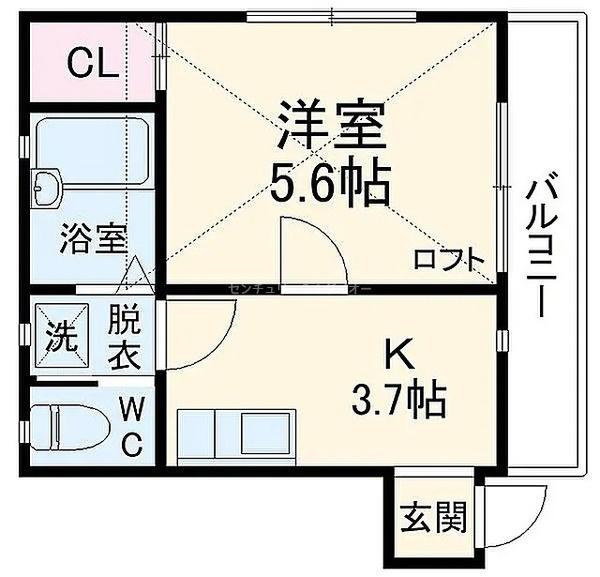 ミカドハイツ４の間取り画像