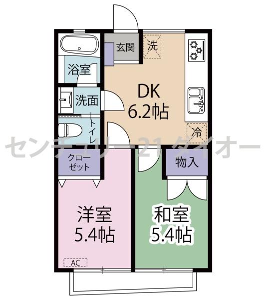 コーポフロラの間取り画像