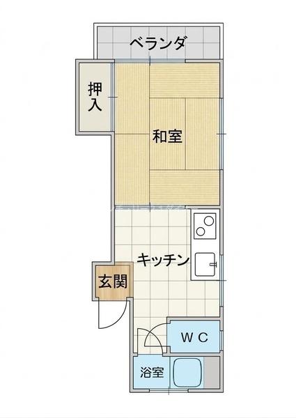 コーポ川野の間取り画像