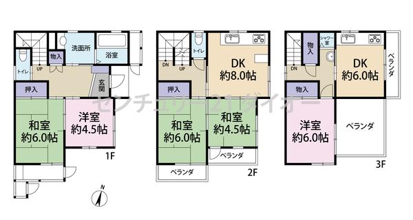 江戸川区南小岩8丁目戸建の間取り画像