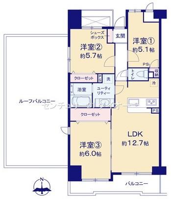 ダイアパレス立石の間取り画像