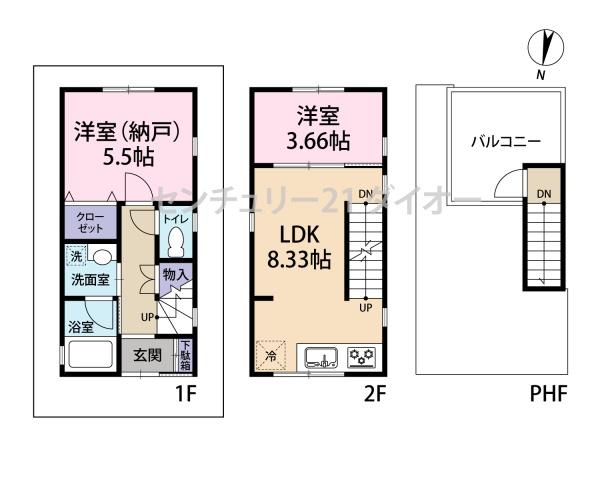 江戸川区南小岩２丁目の新築一戸建の間取り画像