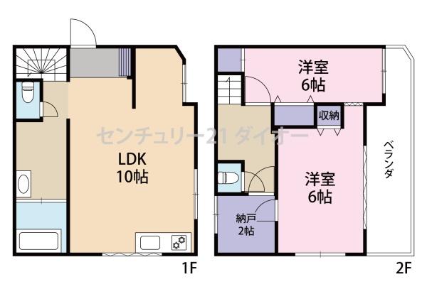 江戸川区松本２丁目の中古一戸建の間取り画像