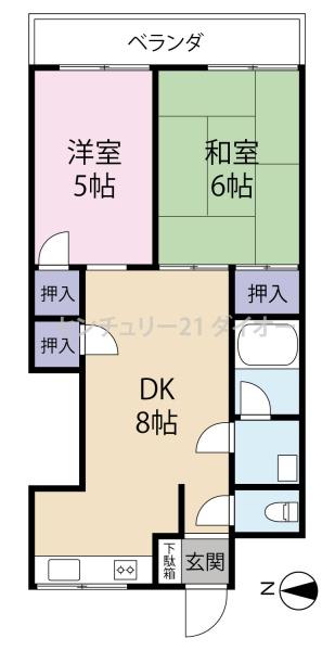 ルネ北小岩の間取り画像