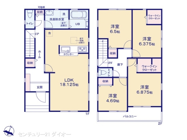 江戸川区興宮町4号棟の間取り画像