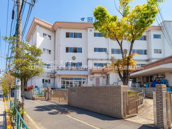 江戸川区松本２丁目土地1区画の中学校画像
