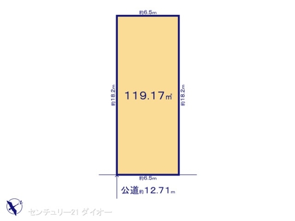 白鳥4丁目建築条件無し土地の間取り画像