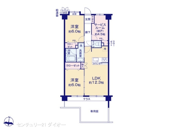 エヴァーグリーン立石の間取り画像