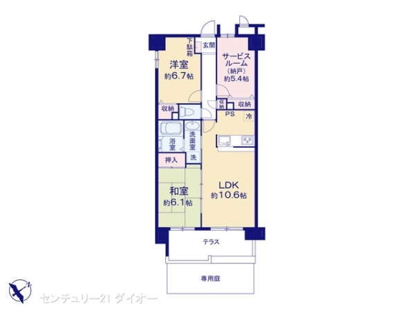 ライオンズガーデンシティ平井の間取り画像