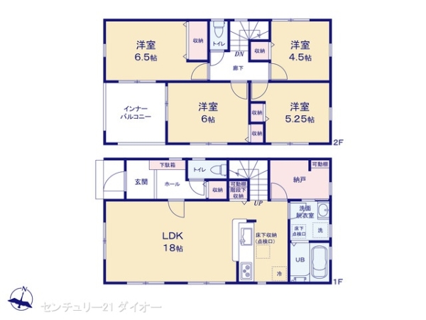 葛飾区西水元４丁目の新築一戸建の間取り画像