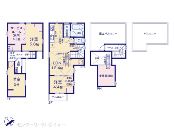 葛飾区青戸４丁目の新築一戸建の間取り画像