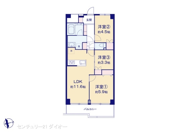 ガーデンプラザ柴又壱番館10Fフルリノ済の間取り画像