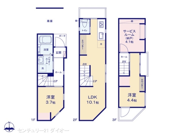葛飾区金町4丁目1号棟の間取り画像
