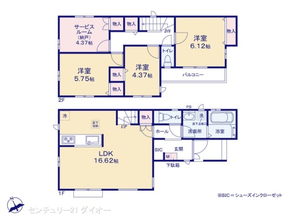 葛飾区西水元３丁目の新築一戸建の間取り画像