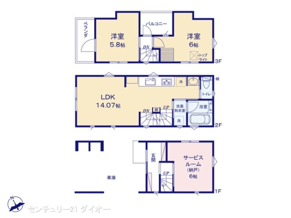 江戸川区船堀２丁目の新築一戸建の間取り画像