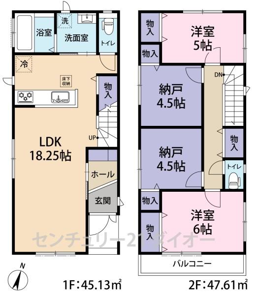 南小岩２丁目2019年築戸建の間取り画像