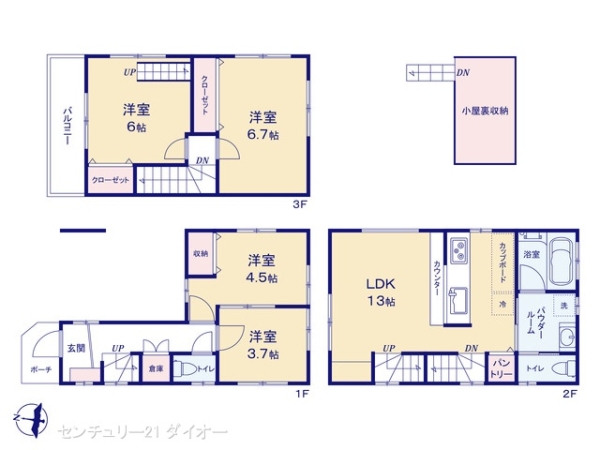 松本1丁目新築戸建の間取り画像