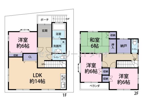 江戸川区上一色２丁目の中古一戸建の間取り画像