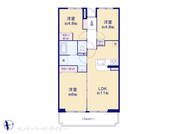 東急ドエルアルス平和橋７Fフルリノの間取り画像