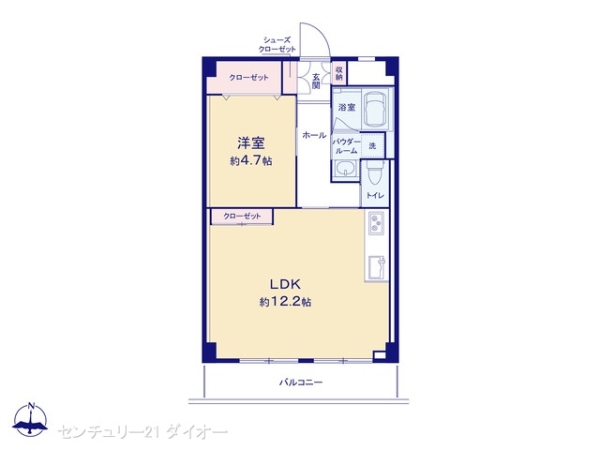 堀切菖蒲園ダイヤモンドマンションフルリノの間取り画像