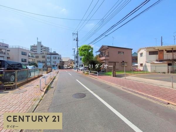葛飾区奥戸７丁目の土地の前面道路含む現地写真画像