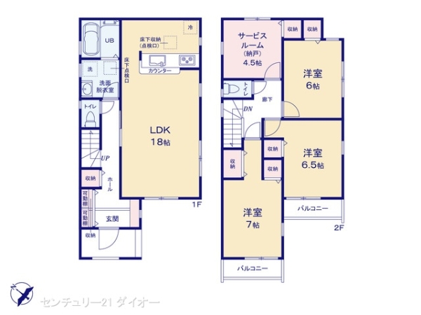 江戸川区江戸川１丁目の新築一戸建の間取り画像