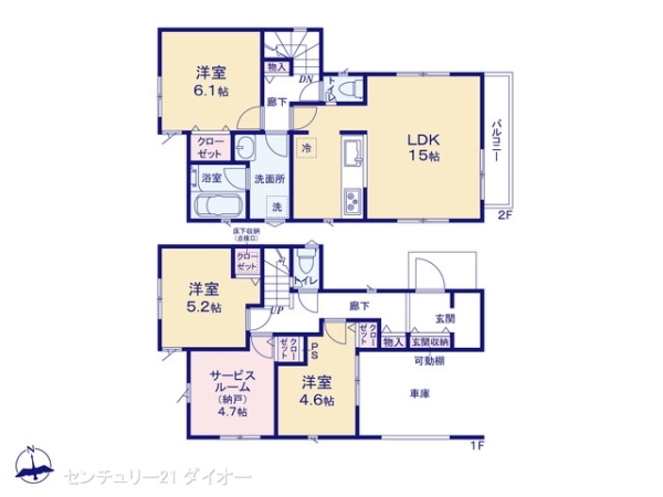 大杉１丁目新築2号棟の間取り画像